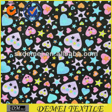 printed textile upholstery fabric hearts and stars